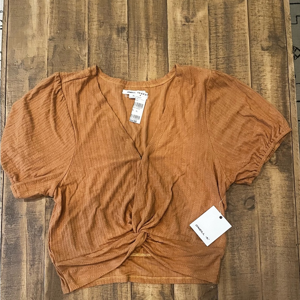 3 croptop bundle : 1 NWT Women’s Oneil, a Hollister stripped top, and flower top